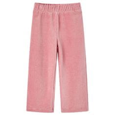 Vidaxl Dětské manšestrové kalhoty světle růžové 104