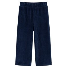Vidaxl Dětské manšestrové kalhoty námořnicky modré 104