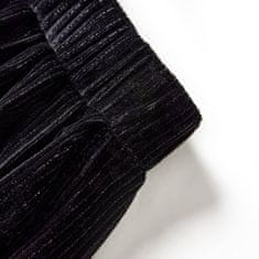 Vidaxl Dětská plisovaná sukně s lurexem černá 104