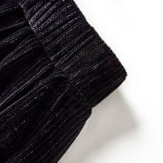 Vidaxl Dětská plisovaná sukně s lurexem černá 128