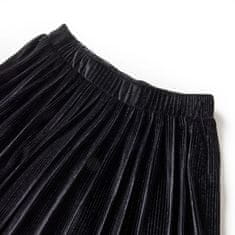 Vidaxl Dětská plisovaná sukně s lurexem černá 116