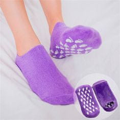 Netscroll 2x zvlhčující silikonové ponožky, ponožky pro péči o suchá a popraskaná chodidla, ponožky s gelem a vitamíny, ideální řešení pro popraskané a unavené nohy, SpaSocks