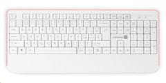 Connect IT Combo bezdrátová bílo-růžová klávesnice + myš, (+1x AAA +1x AA baterie zdarma), CZ + SK layout