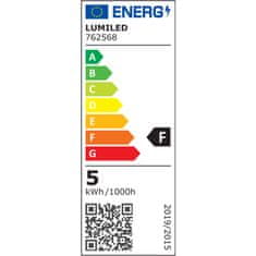 LUMILED Chytrá LED žárovka E14 P40 5W = 40W 450lm RGB CCT + BÍLÁ WIFI TUYA SMART