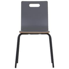 STEMA Židle WERDI A v šedé barvě na černém práškově lakovaném rámu. Pro domácnost, kancelář, restauraci a hotel. Tloušťka překližky kbelíku cca 11 mm. Židle má certifikát pevnosti.