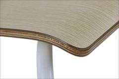 STEMA Židle WERDI A v světle hnědé barvě na bílém práškově lakovaném rámu. Pro domácnost, kancelář, restauraci a hotel. Tloušťka překližky kbelíku cca 11 mm. Židle má certifikát pevnosti.