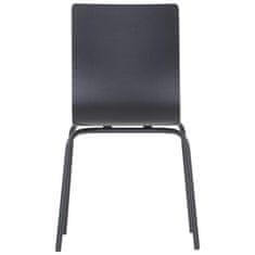 STEMA Židle WERDI B v černé barvě na černém práškově lakovaném rámu. Pro domácnost, kancelář, restauraci a hotel. Tloušťka překližky kbelíku cca 11 mm. Židle má certifikát pevnosti.