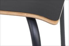 STEMA Židle WERDI B v černé barvě na černém práškově lakovaném rámu. Pro domácnost, kancelář, restauraci a hotel. Tloušťka překližky kbelíku cca 11 mm. Židle má certifikát pevnosti.