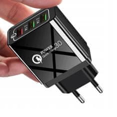 GORDON G34 Rychlonabíječka SMART, 3x USB 3.0 Quick Charge černá