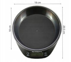 GORDON G82 Digitální kuchyňská váha s miskou 5 kg, černá