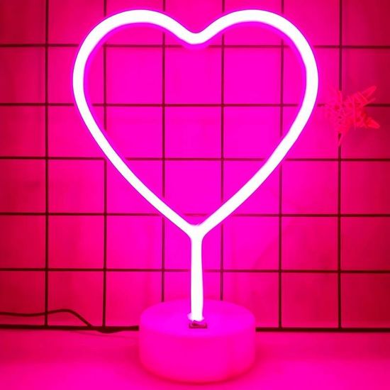 Berger Noční stolní světlo Led Neon Heart