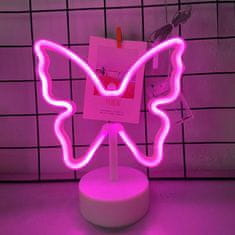 Berger Noční stolní světlo Led Neon Butterfly