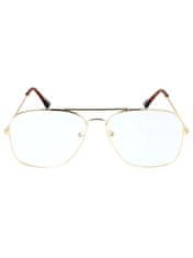 VeyRey Brýle blokující modré světlo Ygraiflor Pilotky Zlatá Univerzální