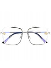 VeyRey Brýle blokující modré světlo Guith Hranaté Stříbrná Univerzální