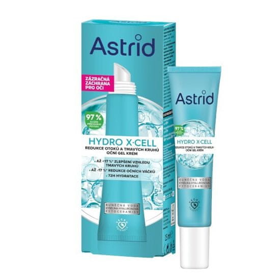Astrid Oční gel krém proti otokům a tmavým kruhům Hydro X-Cell 15 ml