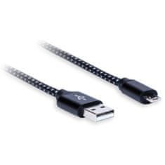 AQ USB kabel USB/ Micro USB, 2, 4 A, 1m - černý