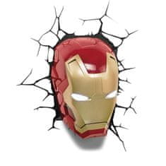 CurePink Dekorativní lampa na zeď Marvel: Iron Man (14 x 25 x 13 cm) multicolor