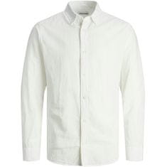 Jack&Jones Pánská košile JJELINEN Slim Fit 12248579 White (Velikost M)