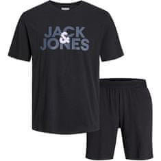 Jack&Jones Pánské pyžamo JACULA Standard Fit 12255000 Black (Velikost XXL)
