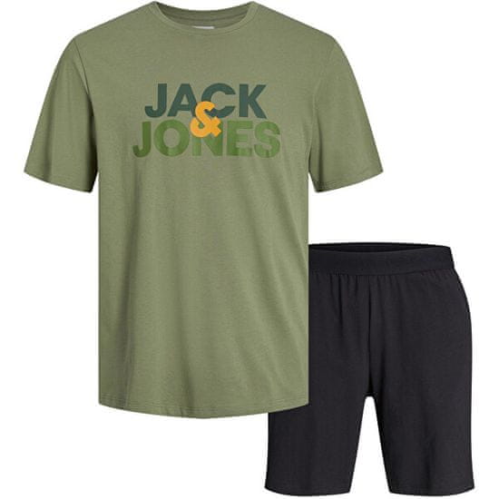 Jack&Jones Pánské pyžamo JACULA Standard Fit 12255000 Oil Green
