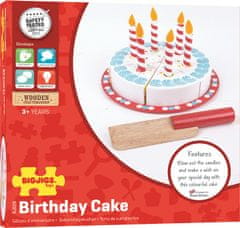 Bigjigs Toys Krájecí narozeninový dort CAKE