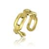 Pozlacený prsten z oceli Hadley Gold Ring MCR23015G