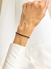 Marc Malone Tenisový pozlacený náramek Tessa Black Bracelet MCB23056G