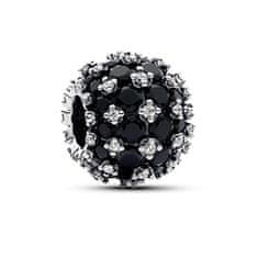 Pandora Třpytivý stříbrný korálek s černými zirkony 792630C04