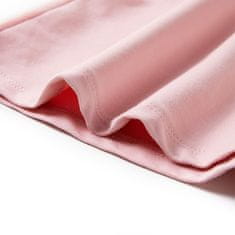 Vidaxl Dětské šaty se stahovací šňůrkou světle růžové 92