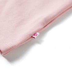 Vidaxl Dětské šaty se stahovací šňůrkou světle růžové 116
