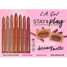 Absolute Cosmetics L.A. Girl Rtěnka v tužce Stay & Play Lip Crayon GLC735 Promises