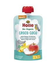 Holle 3x Croco Coco Bio ovocné pyré jablko, mango, kokos, 100 g (8 m+)