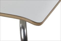 STEMA Židle WERDI B v bílé barvě na nerezovém rámu. Pro domácnost, kancelář, restauraci a hotel. Tloušťka překližky kbelíku cca 11 mm. Židle má certifikát pevnosti.