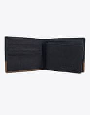 MEATFLY Pánská kožená peněženka Eddie Premium Black/Oak