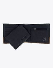 MEATFLY Pánská kožená peněženka Eddie Premium Black/Oak