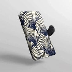 Mobiwear Knížkové flip pouzdro - Sony Xperia 10 II - VA41S Béžové květy na modré