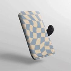 Mobiwear Knížkové flip pouzdro - Samsung Galaxy A55 5G - VA59S Modrá a béžová šachovnice