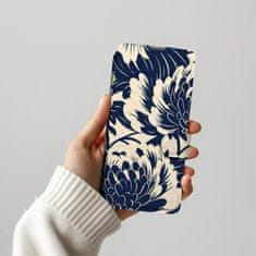 Mobiwear Knížkové flip pouzdro - Samsung Galaxy A55 5G - VA40S Modré a béžové květy