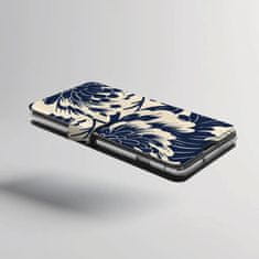 Mobiwear Knížkové flip pouzdro - Apple iPhone 7 / 8 / SE 2020 / SE 2022 - VA40S Modré a béžové květy