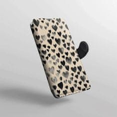 Mobiwear Knížkové flip pouzdro - Sony Xperia XA2 - VA51S Černá srdíčka