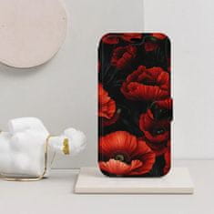 Mobiwear Knížkové flip pouzdro - Samsung Galaxy A55 5G - VP45S Temné červené květy