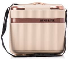 SEMI LINE Kosmetická taška T5669 Ecru
