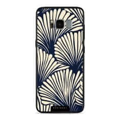 Mobiwear Prémiový lesklý kryt Glossy - Samsung Galaxy S8 - GA41G Béžové květy na modré