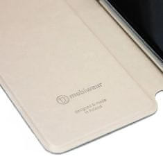 Mobiwear Knížkové flip pouzdro Soft Touch - Samsung Galaxy A55 5G - Modré & Béžové