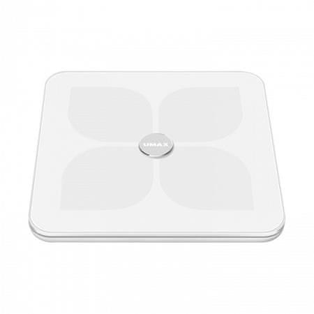 Umax Smart Scale US20HRC White Chytrá váha s Bluetooth i Wifi připojením a měřením tepové frekvence