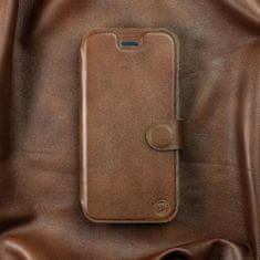 Mobiwear Kožené knížkové flip pouzdro - Samsung Galaxy A55 5G - Hnědé - L_BRS