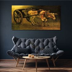 COLORAY.CZ Obraz na plátně Vozík a ox van gogh 140x70 cm