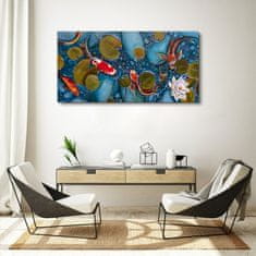COLORAY.CZ Obraz na plátně Ryby Koi Květiny Příroda 120x60 cm