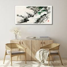 COLORAY.CZ Obraz na plátně Vodopád strom vlny 120x60 cm