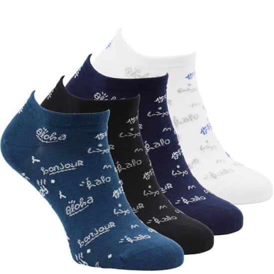 Zdravé Ponožky  dámské módní bavlněné letní sneaker elastické vzorované ponožky 6401024 4pack